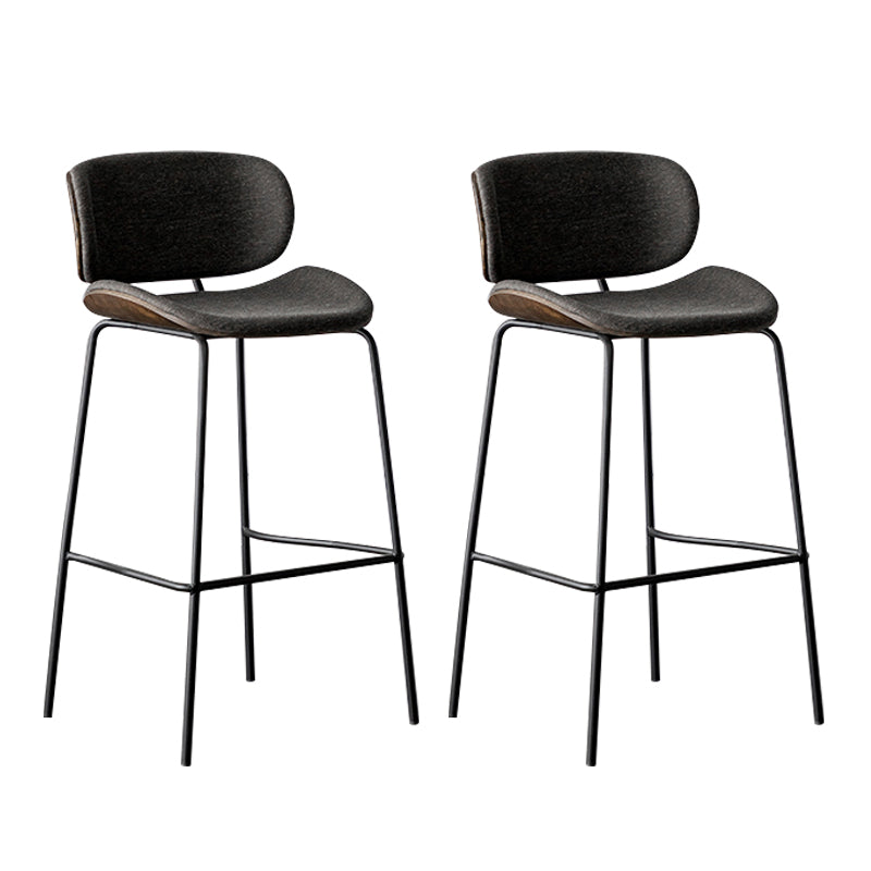 Industrial Armless Bar Stool Low Back Counter Bar Stool for Home