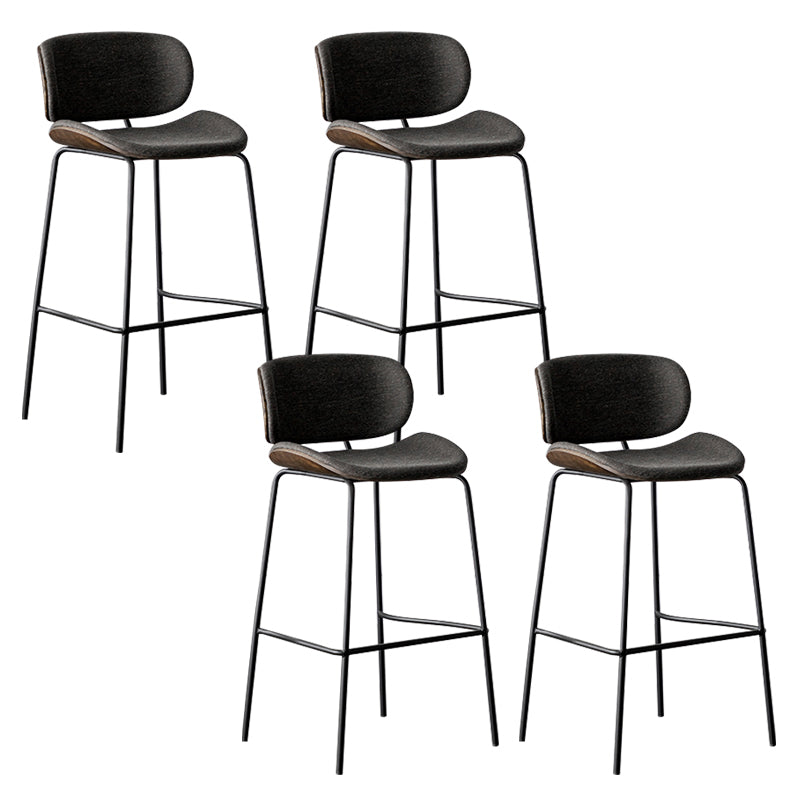 Industrial Armless Bar Stool Low Back Counter Bar Stool for Home
