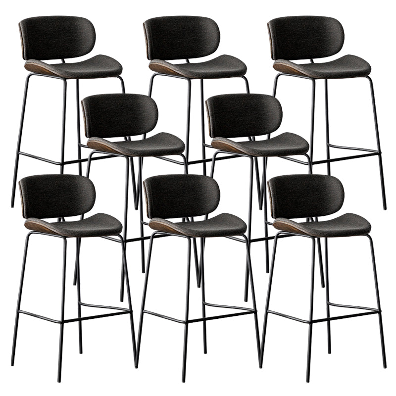 Industrial Armless Bar Stool Low Back Counter Bar Stool for Home