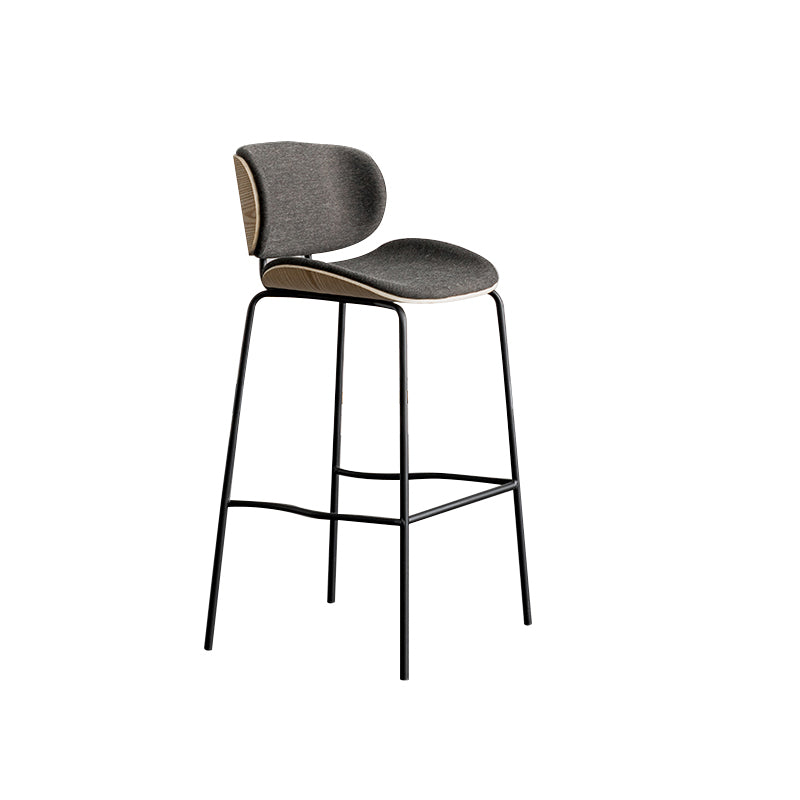 Industrial Armless Bar Stool Low Back Counter Bar Stool for Home