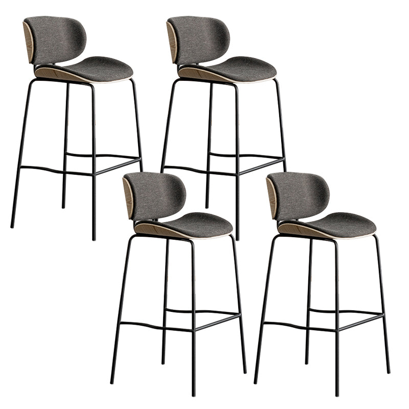 Industrial Armless Bar Stool Low Back Counter Bar Stool for Home