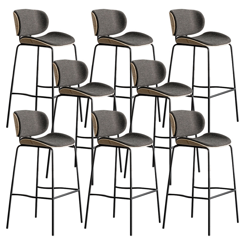 Industrial Armless Bar Stool Low Back Counter Bar Stool for Home