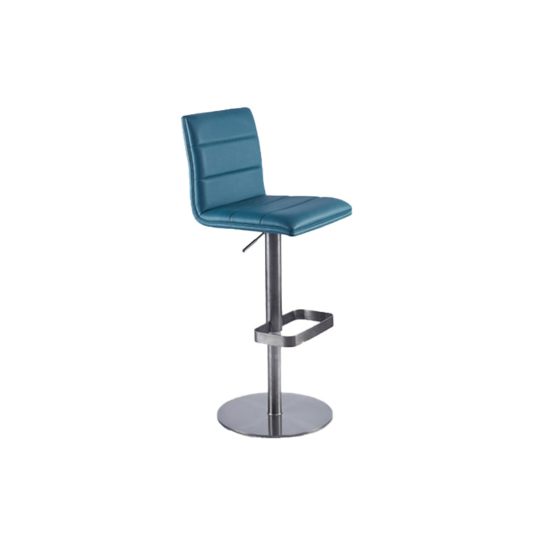 Glam Style Faux Leather Barstool Liftable Counter Bar Stool for Kitchen