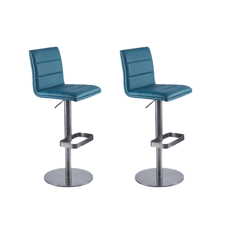 Glam Style Faux Leather Barstool Liftable Counter Bar Stool for Kitchen