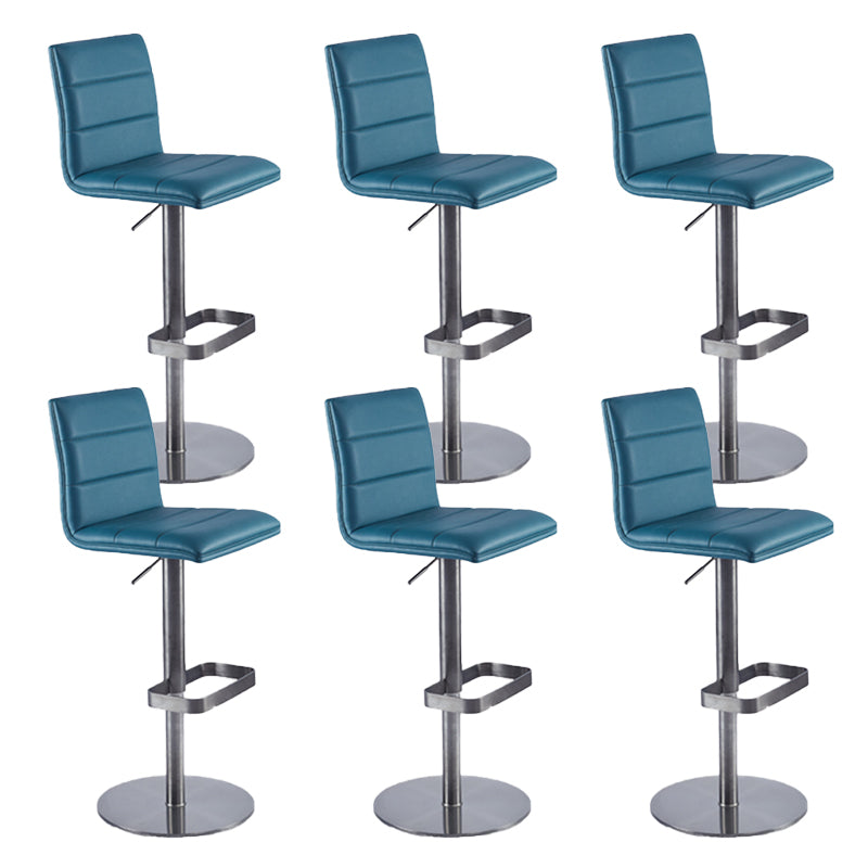 Glam Style Faux Leather Barstool Liftable Counter Bar Stool for Kitchen