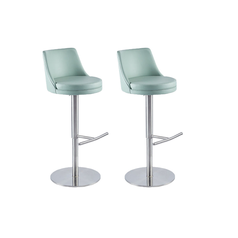 Glam Style Faux Leather Barstool Liftable Counter Bar Stool for Kitchen