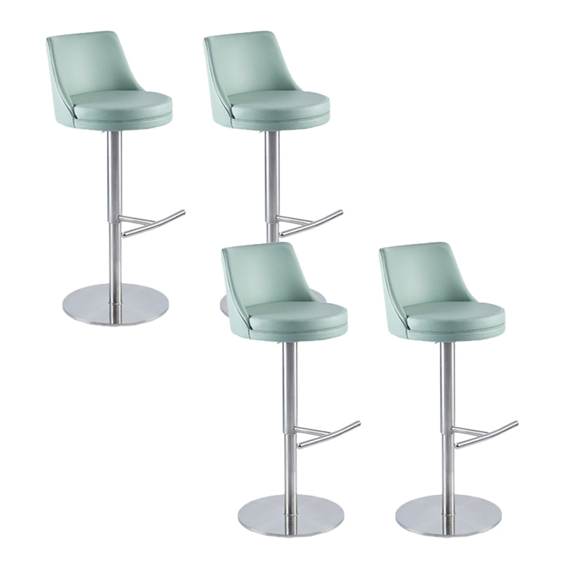 Glam Style Faux Leather Barstool Liftable Counter Bar Stool for Kitchen