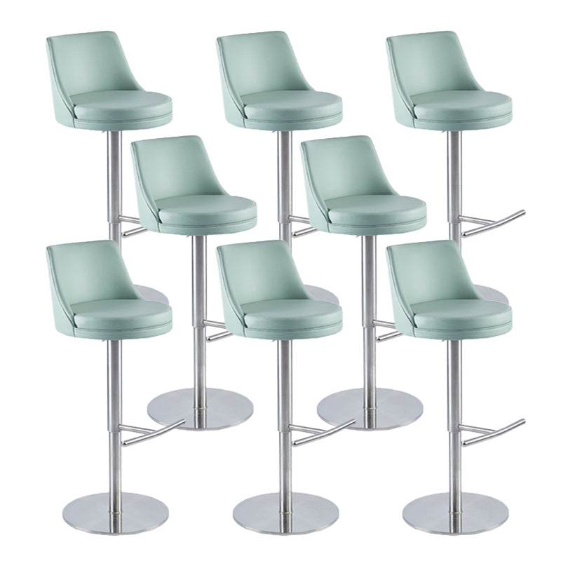 Glam Style Faux Leather Barstool Liftable Counter Bar Stool for Kitchen