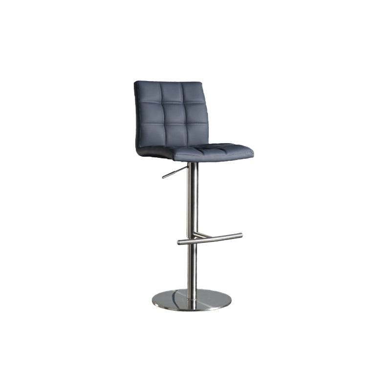 Glam Style Faux Leather Barstool Liftable Counter Bar Stool for Kitchen