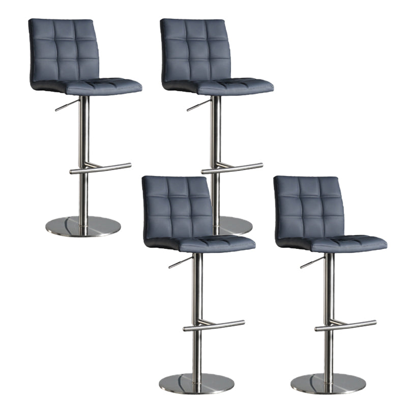 Glam Style Faux Leather Barstool Liftable Counter Bar Stool for Kitchen