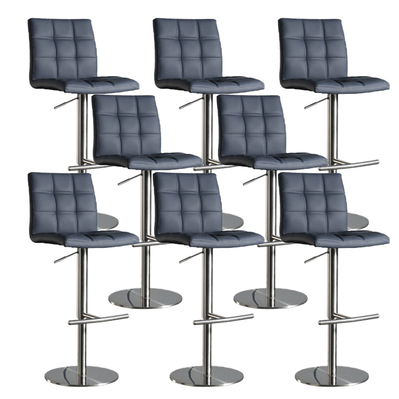Glam Style Faux Leather Barstool Liftable Counter Bar Stool for Kitchen