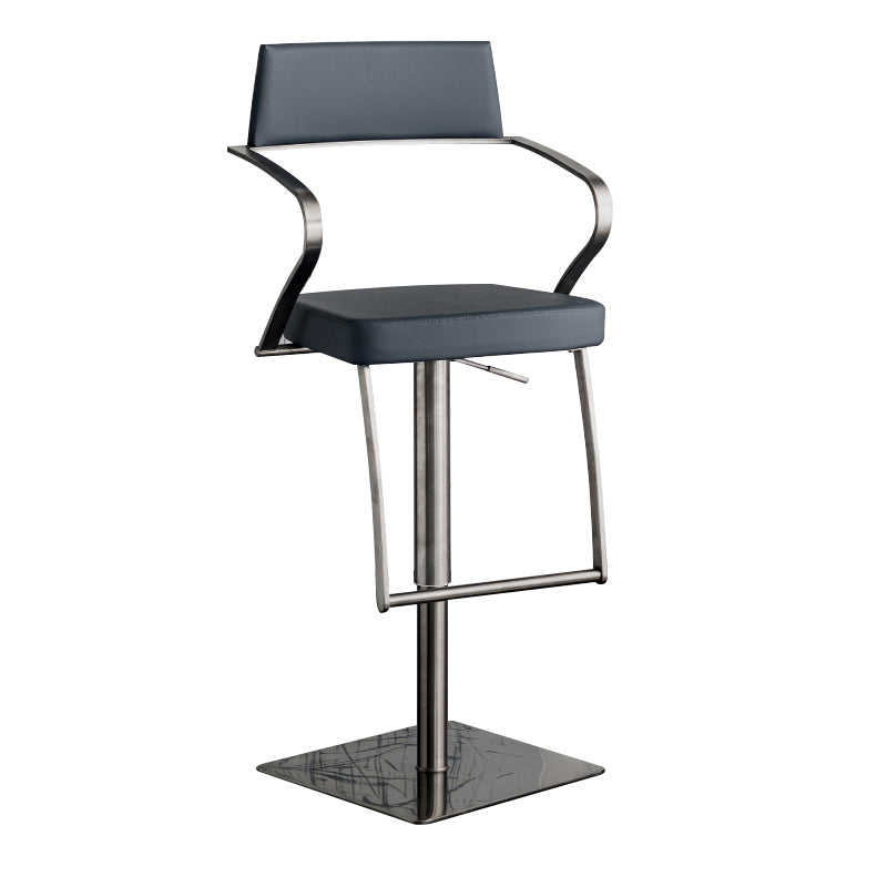 Glam Style Faux Leather Barstool Liftable Counter Bar Stool for Kitchen