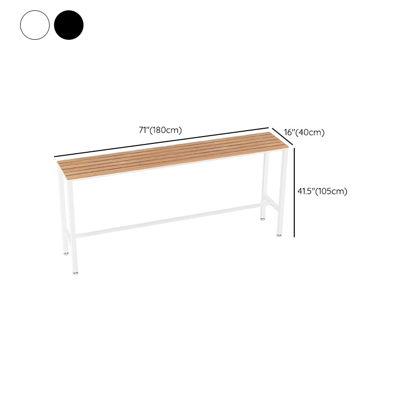 Industrial 1/5/9 Pieces Bar Table Set Rectangle Wood Counter Table with Stools for Balcony