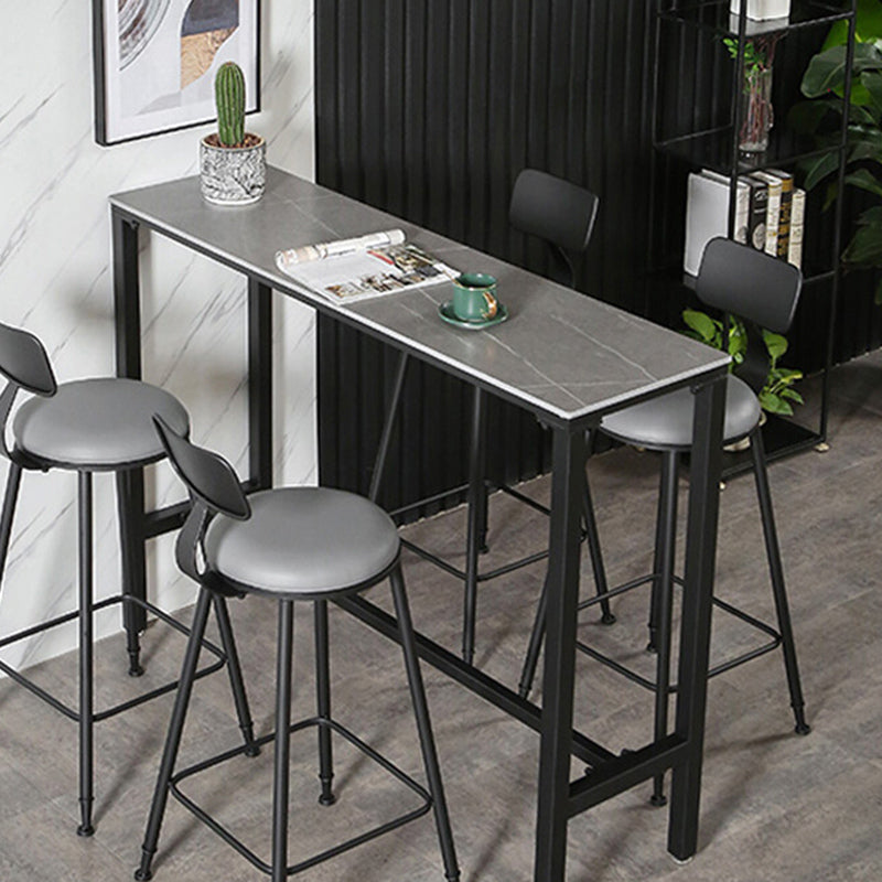 Modern Rectangle Stone Counter Table 1/3/5 Pieces Bar Table Set for Balcony