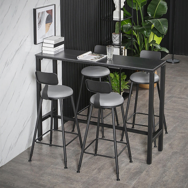 Modern Rectangle Stone Counter Table 1/3/5 Pieces Bar Table Set for Balcony