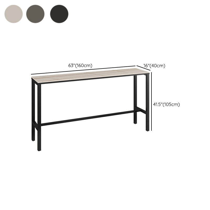 Modern Rectangle Stone Counter Table 1/3/5 Pieces Bar Table Set for Balcony