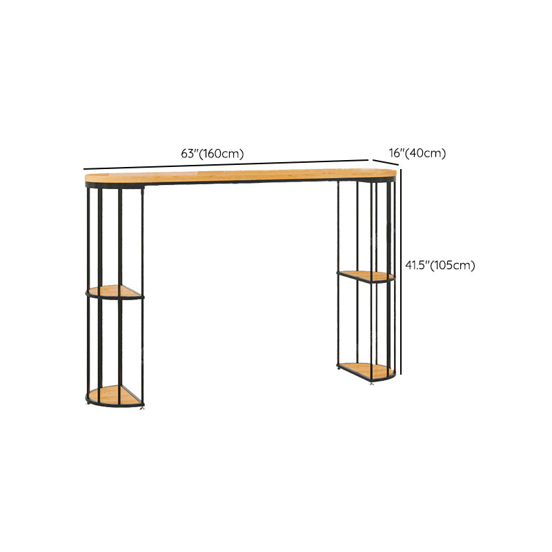 Modern Wood Counter Table 1/3 Pieces Bar Table Set  with High Stools for Living Room