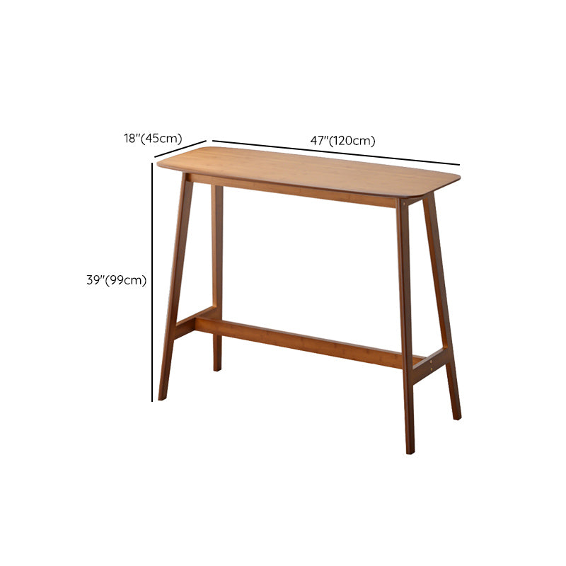Modern Rectangle Wood Counter Table 1/2/3 Pieces Bar Table Set for Balcony