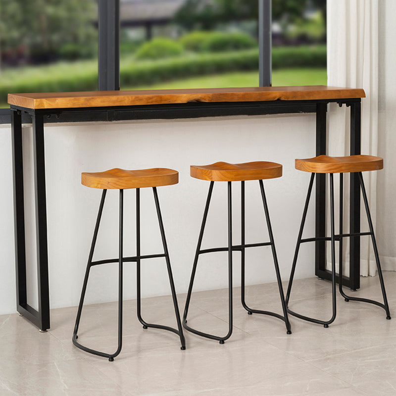 Industrial Style Rectangle Bar Table 1/2/3/4 Pieces Wood Bar Table Set for Kitchen