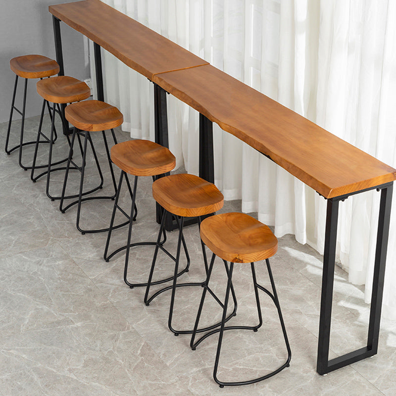 Industrial Style Rectangle Bar Table 1/2/3/4 Pieces Wood Bar Table Set for Kitchen