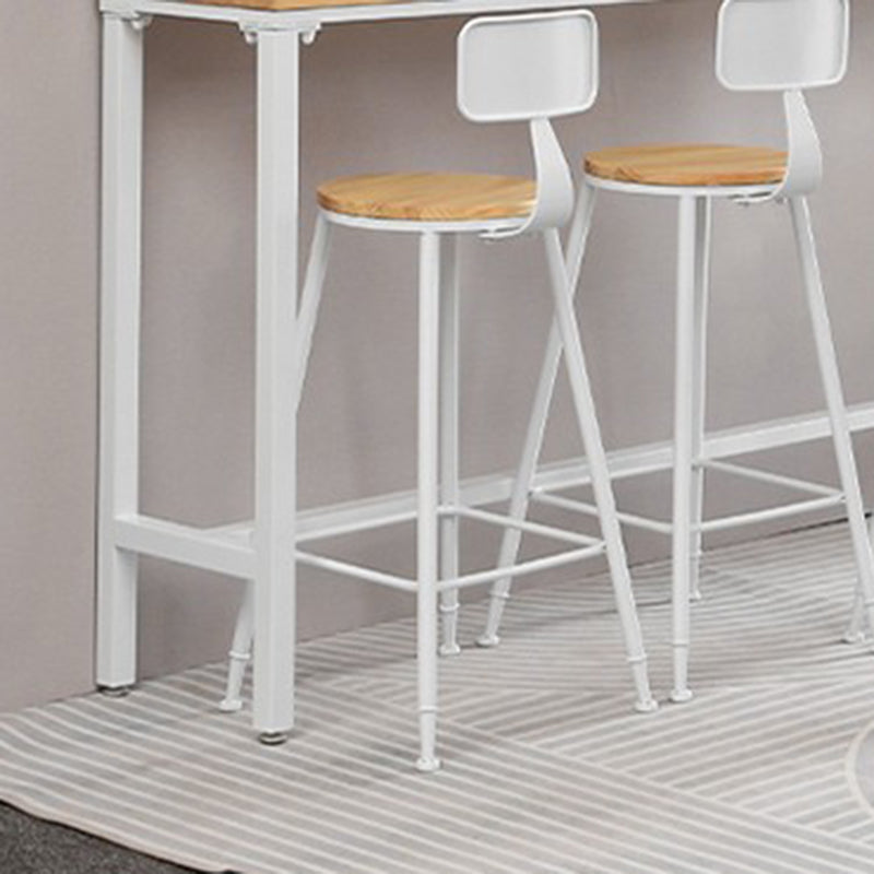 Modern Style Rectangle Wood Bar Table 1/5/9 Pieces Bar Table Set for Kitchen