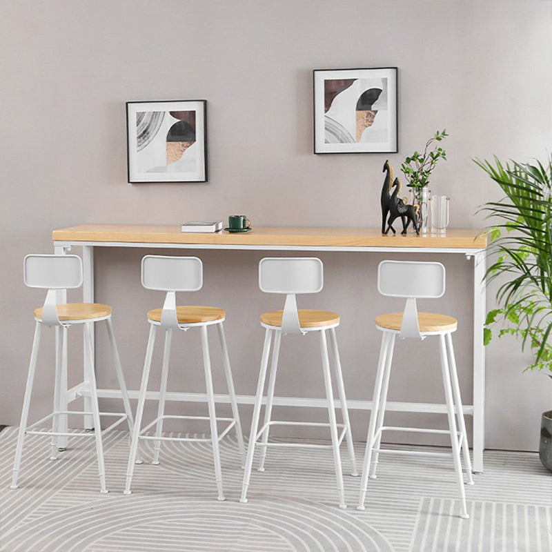 Modern Style Rectangle Wood Bar Table 1/5/9 Pieces Bar Table Set for Kitchen