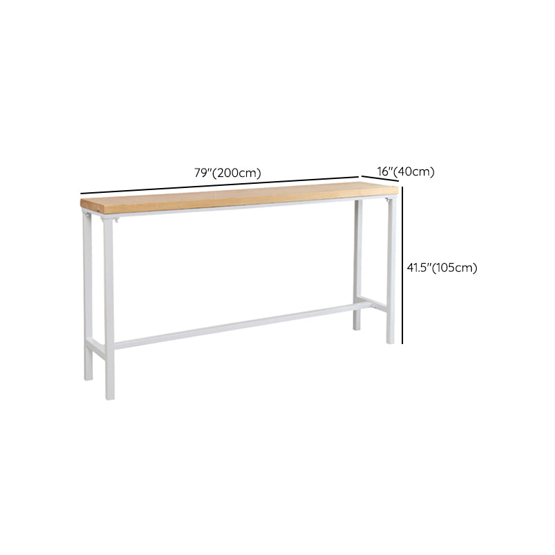 Modern Style Rectangle Wood Bar Table 1/5/9 Pieces Bar Table Set for Kitchen