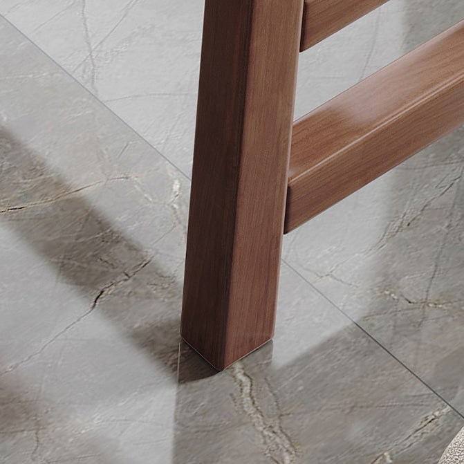 Modern Wood Bistro Bar Table Rectangle Footrest Bar Table for Home