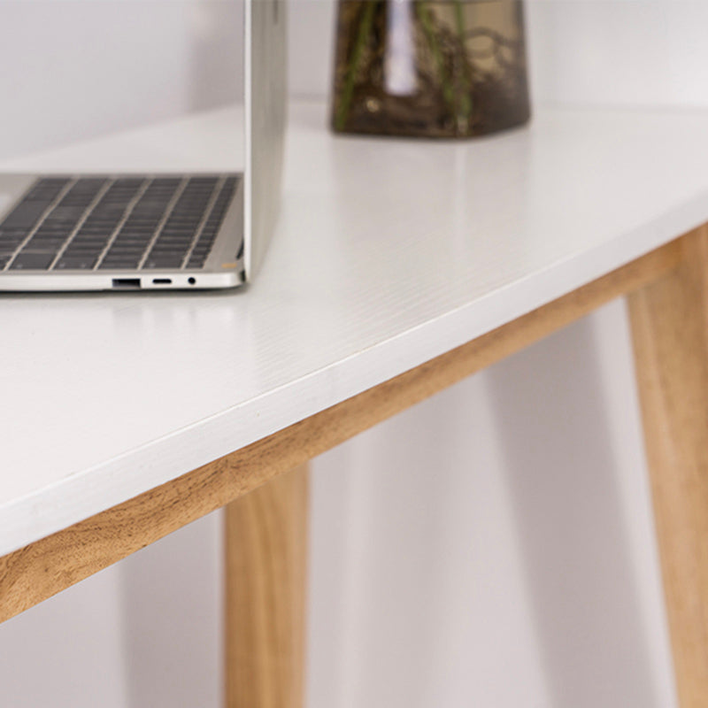 Modern Wood Bistro Bar Table Rectangle Footrest Bar Table for Living Room