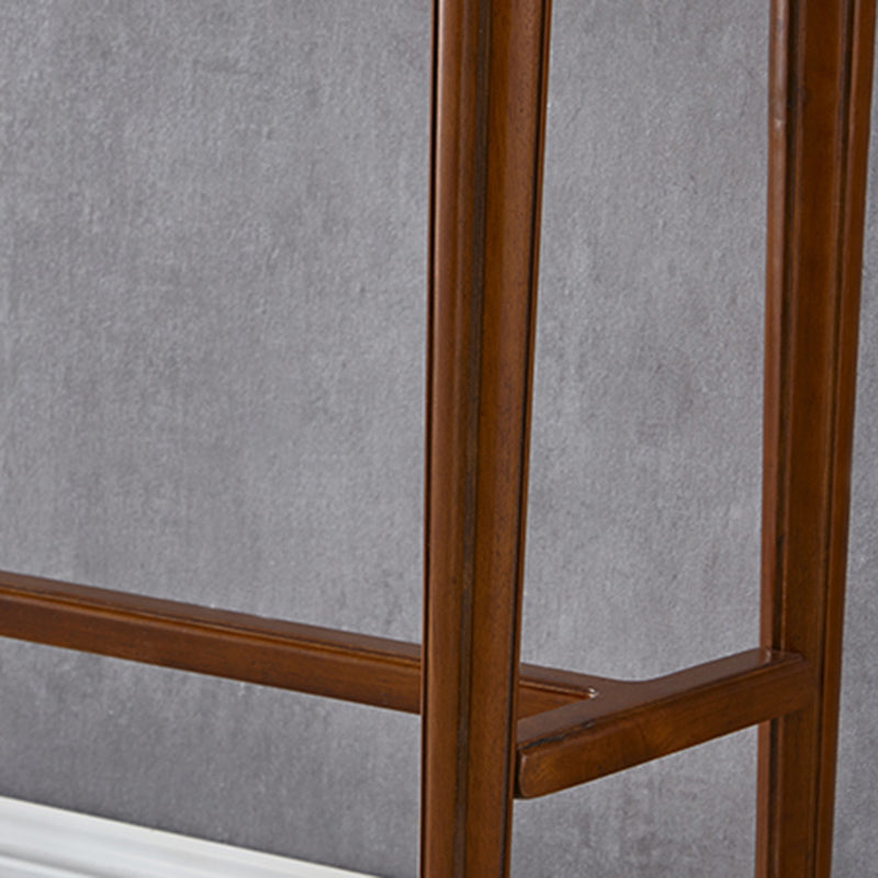 Modern Style Rectangle Bar Table Brown Solid Wood Fixed Bar Wine Table for Home