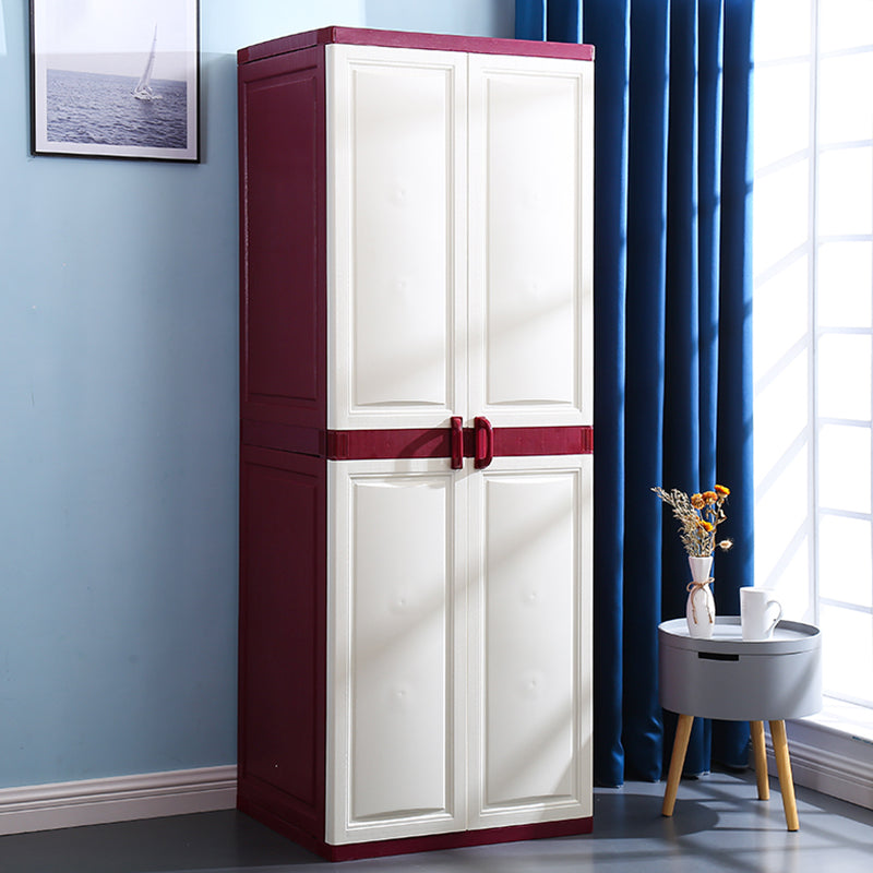 Modern Adjustable Shelves Wardrobe Armoire Freestanding Plastic Wardrobe