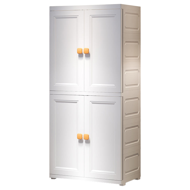 Contemporary Freestanding Wardrobe Plastic Multifunctional Wardrobe
