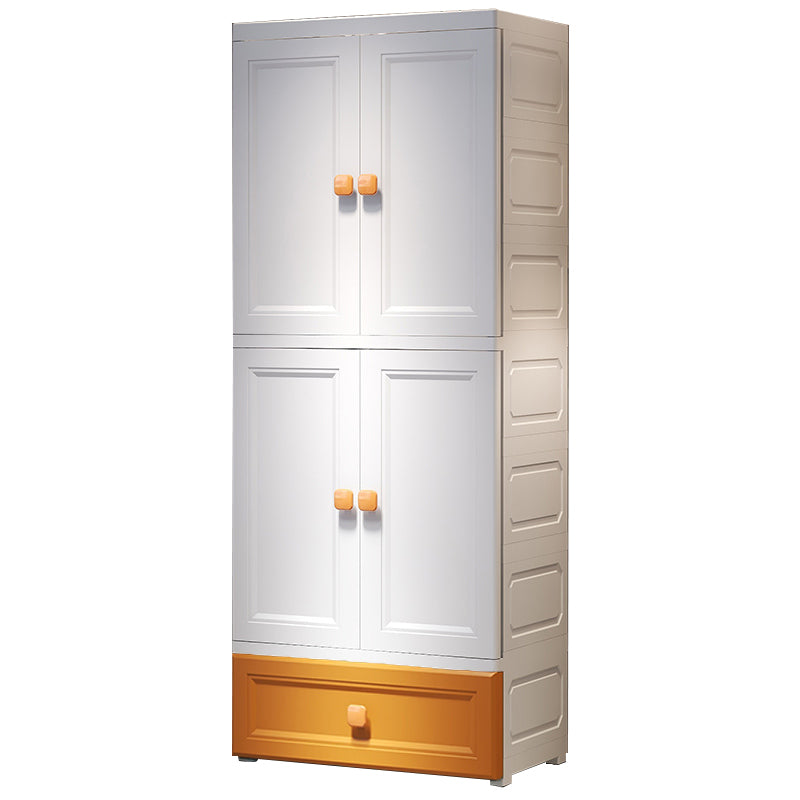 Contemporary Freestanding Wardrobe Plastic Multifunctional Wardrobe