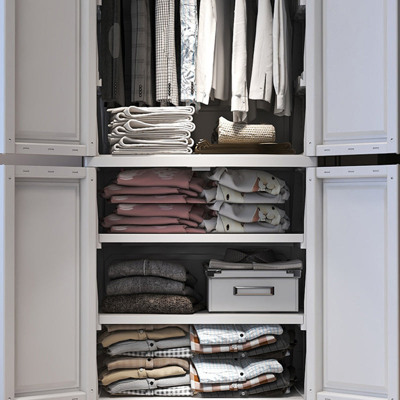 Contemporary Freestanding Wardrobe Plastic Multifunctional Wardrobe