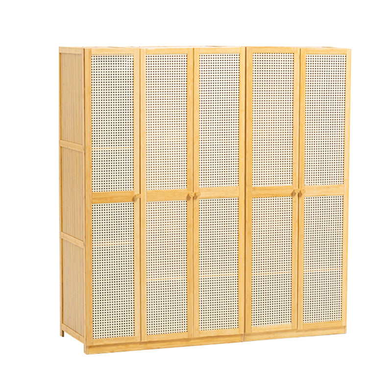 Traditional Natural Wood Wardrobe Freestanding Wardrobe with Soft Close Doors