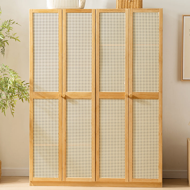 Traditional Natural Wood Wardrobe Freestanding Wardrobe with Soft Close Doors
