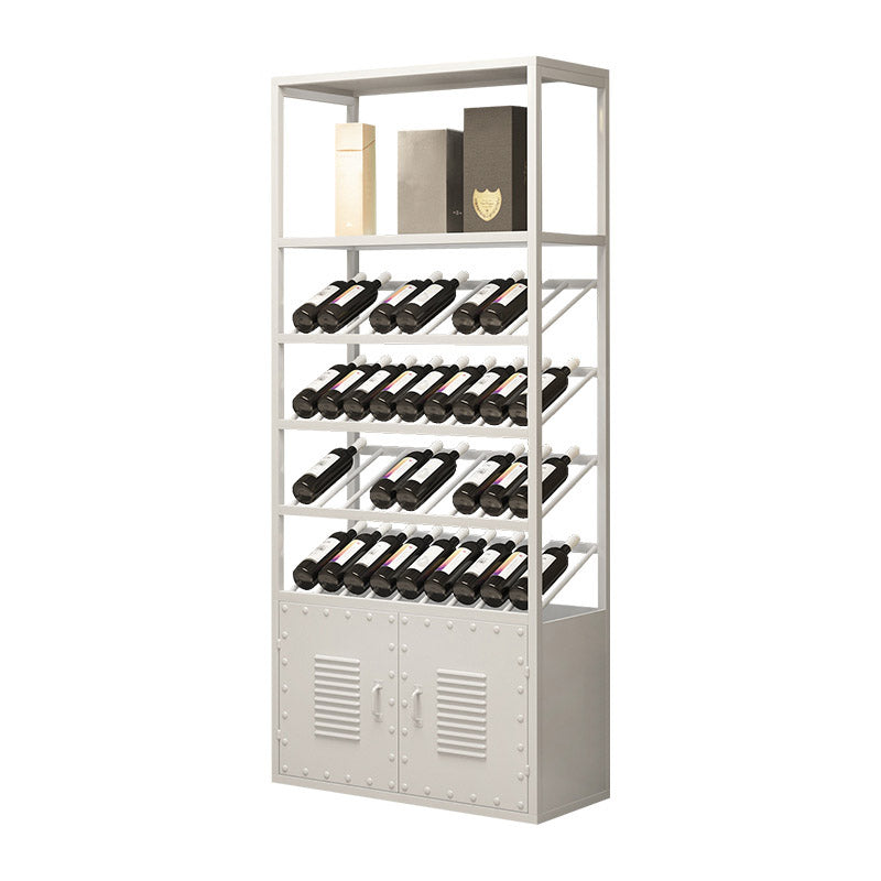 Modern Floor Wine Rack Metal Wine Bottle & Glass Rack for Dining Room