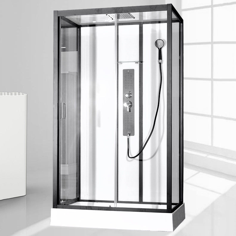 Framed Corner Shower Enclosure Single Sliding Clear Shower Enclosure