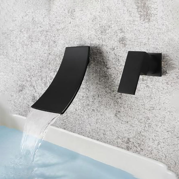 Waterfall Spout Bathroom Faucet Single Handle Wall Mounted Faucet