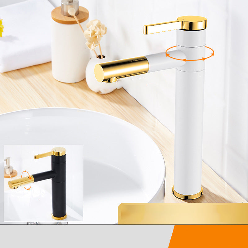 Glam Sink Faucet Single Lever Handle Faucet with Swivel Spout