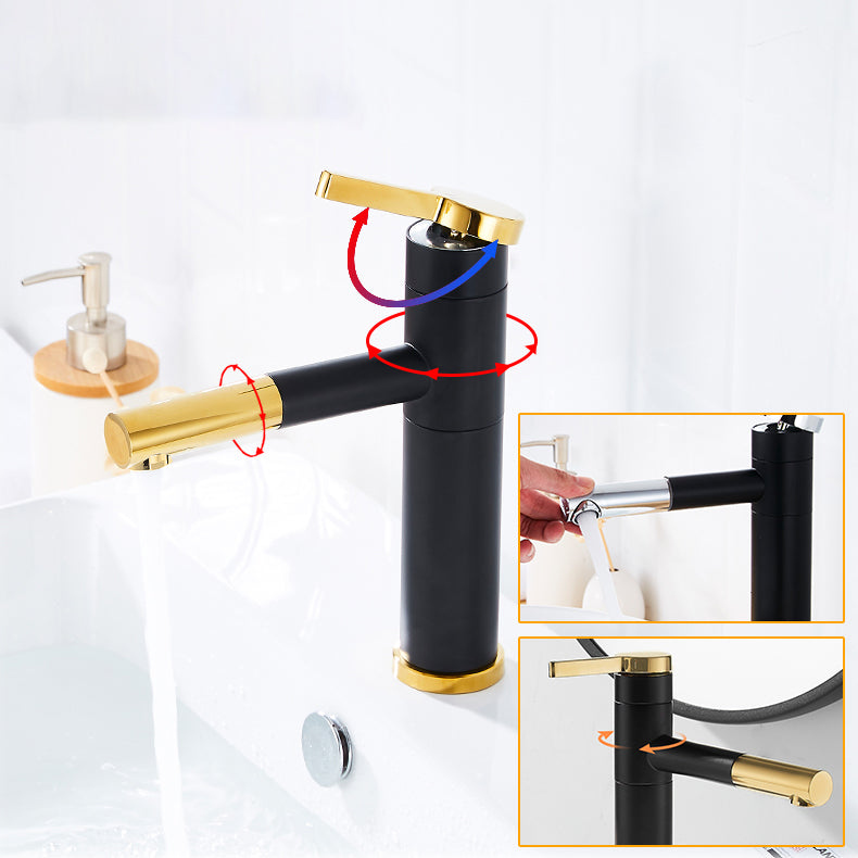 Glam Sink Faucet Single Lever Handle Faucet with Swivel Spout