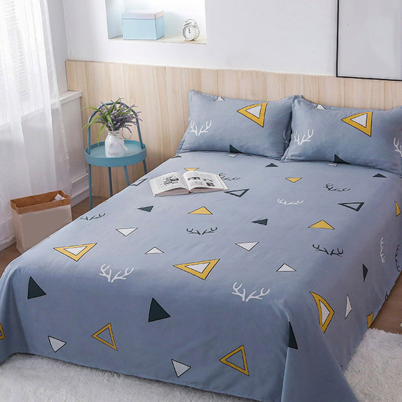 Non-Pilling Printed Bed Sheet Twill Polyester Breathable Fade Resistant Sheet