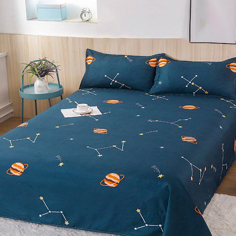 Twill Printed Bed Sheet Fade Resistant Breathable Polyester Sheet