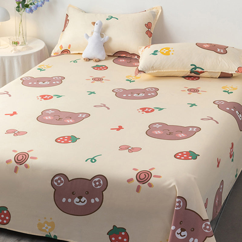 Polyester Printed Bed Sheet Twill Breathable Fade Resistant Sheet