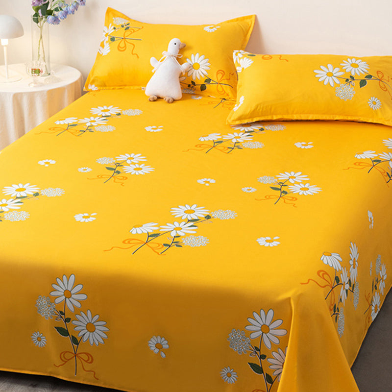 Polyester Printed Bed Sheet Twill Breathable Fade Resistant Sheet