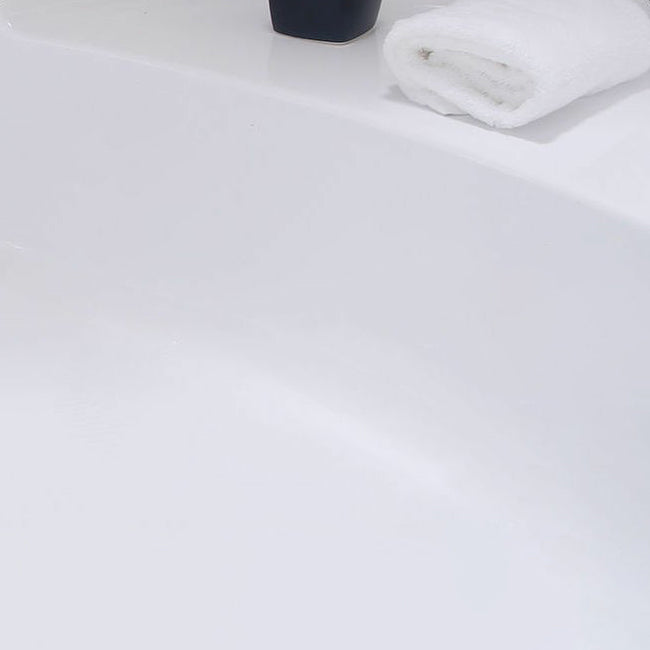 Acrylic Corner Soaking Bathtub Antique Finish Back to Wall Bath Tub