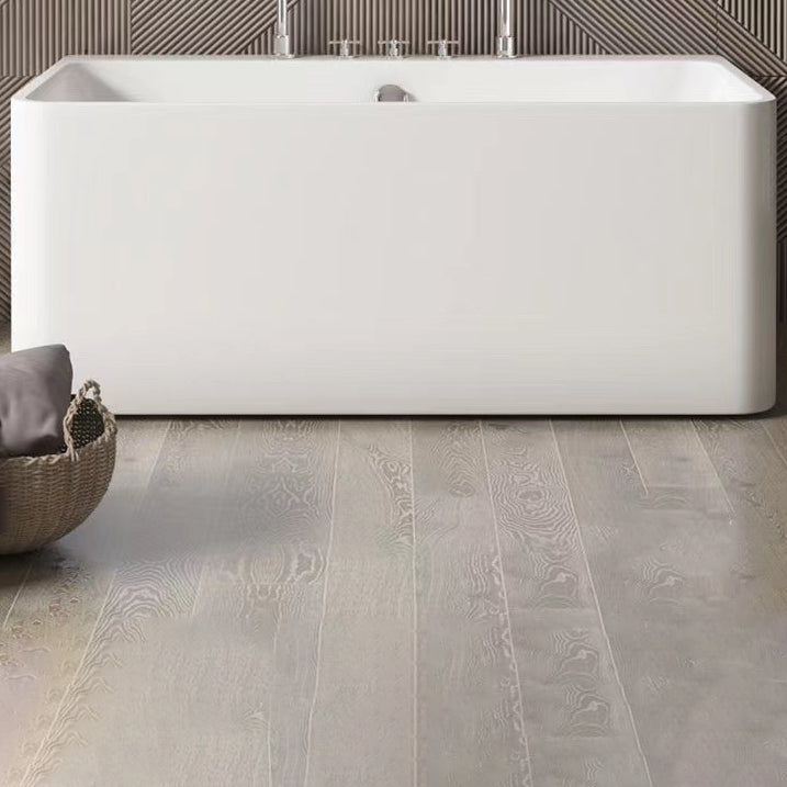 Rectangular Acrylic Soaking Bathtub Antique Finish Back to Wall Bath Tub