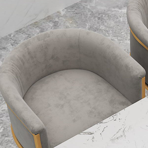 Upholstered Dining Stools Low Back Bar Stools with Metal Base