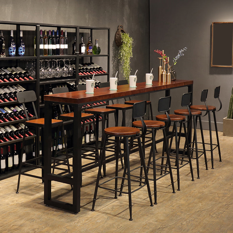 1/6/11 Pieces Counter Height Pub Set Rectangular Bar Stool and Table Set