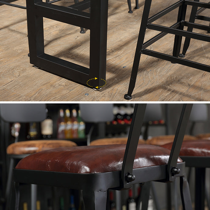 1/6/11 Pieces Counter Height Pub Set Rectangular Bar Stool and Table Set